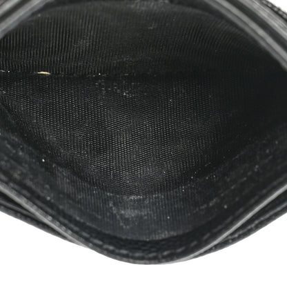 Saint Laurent Grain De Poudre Matelasse Chevron Monogram Credit Card Case Black 8 of 16