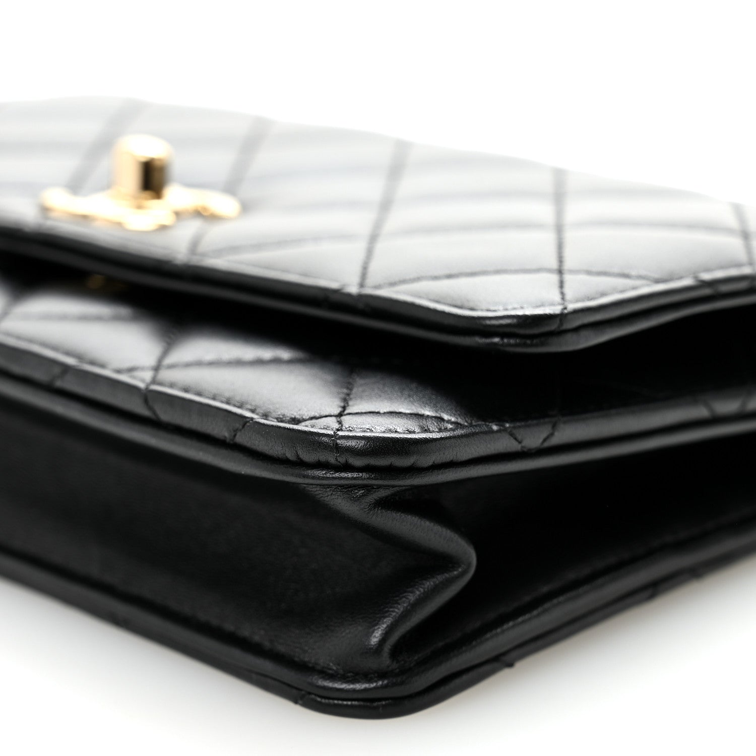 Chanel Lambskin Quilted Trendy CC Wallet On Chain WOC Black 11 of 12