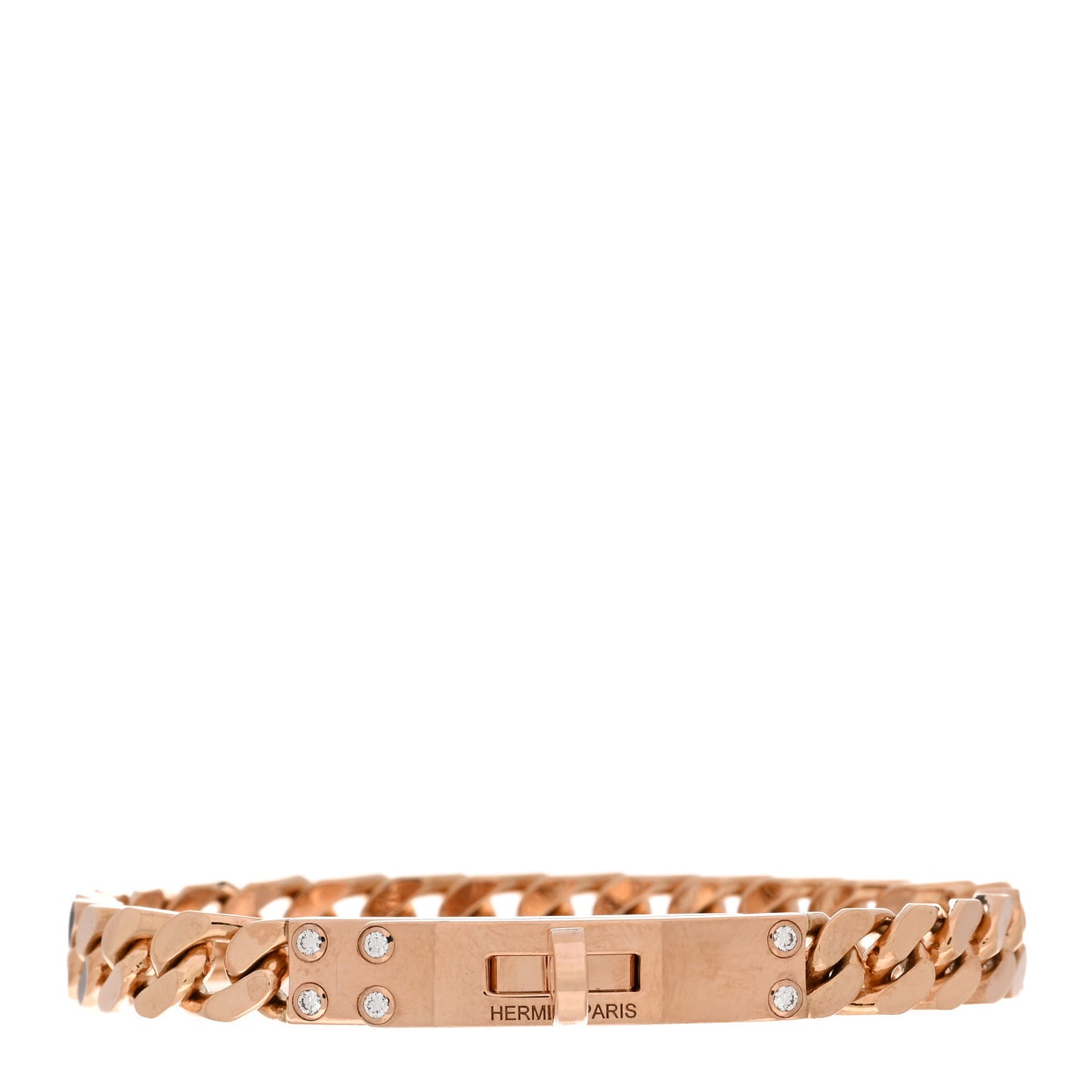 18K Rose Gold Diamond PM Kelly Chaine Bracelet XS