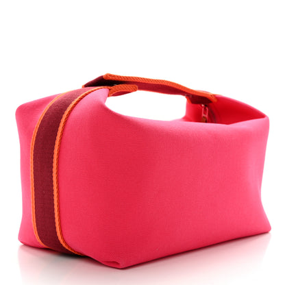 Hermes Canvas Large Bride-A-Brac Pouch Hibiscus 3 of 9