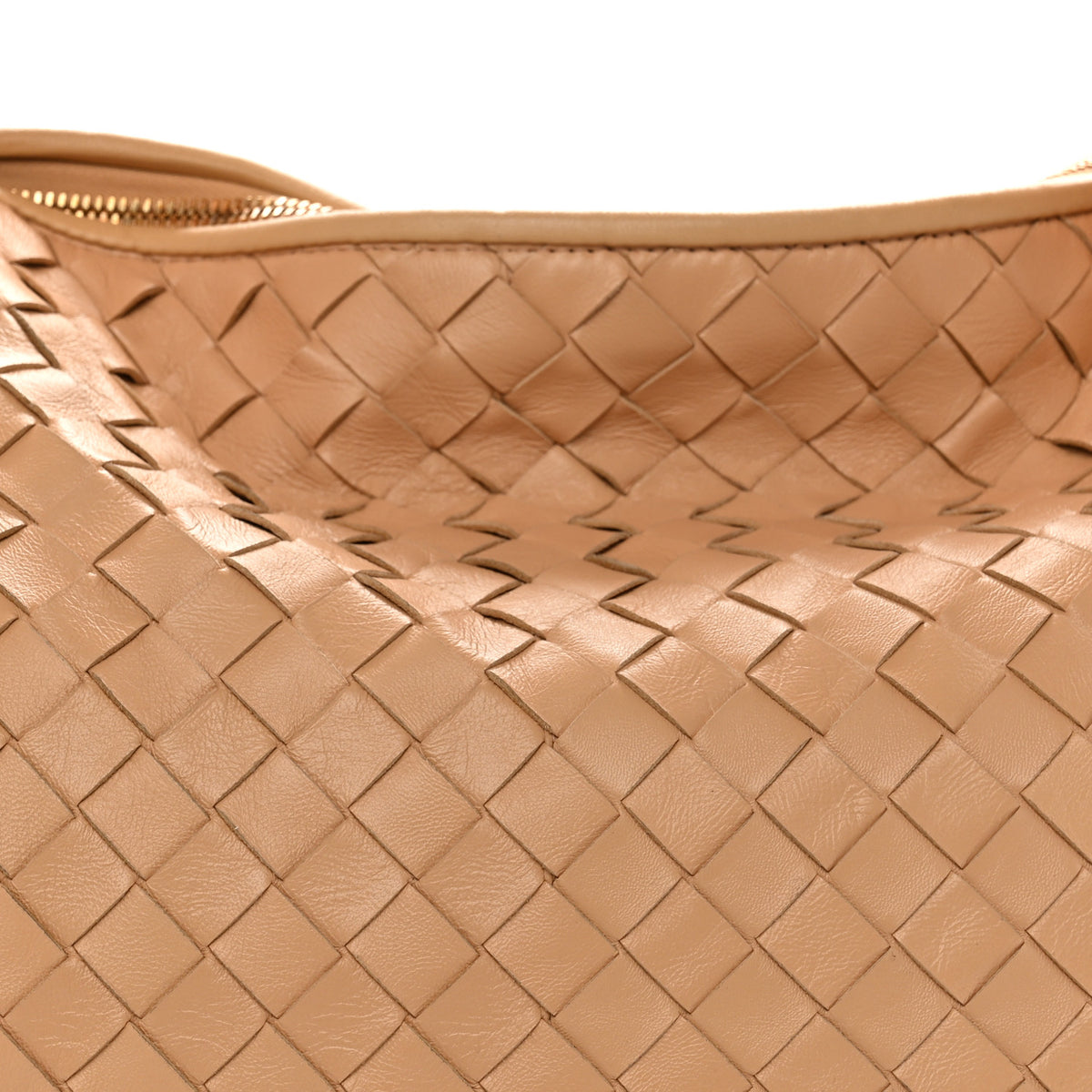 Nappa Intrecciato Small Jodie Hobo Almond