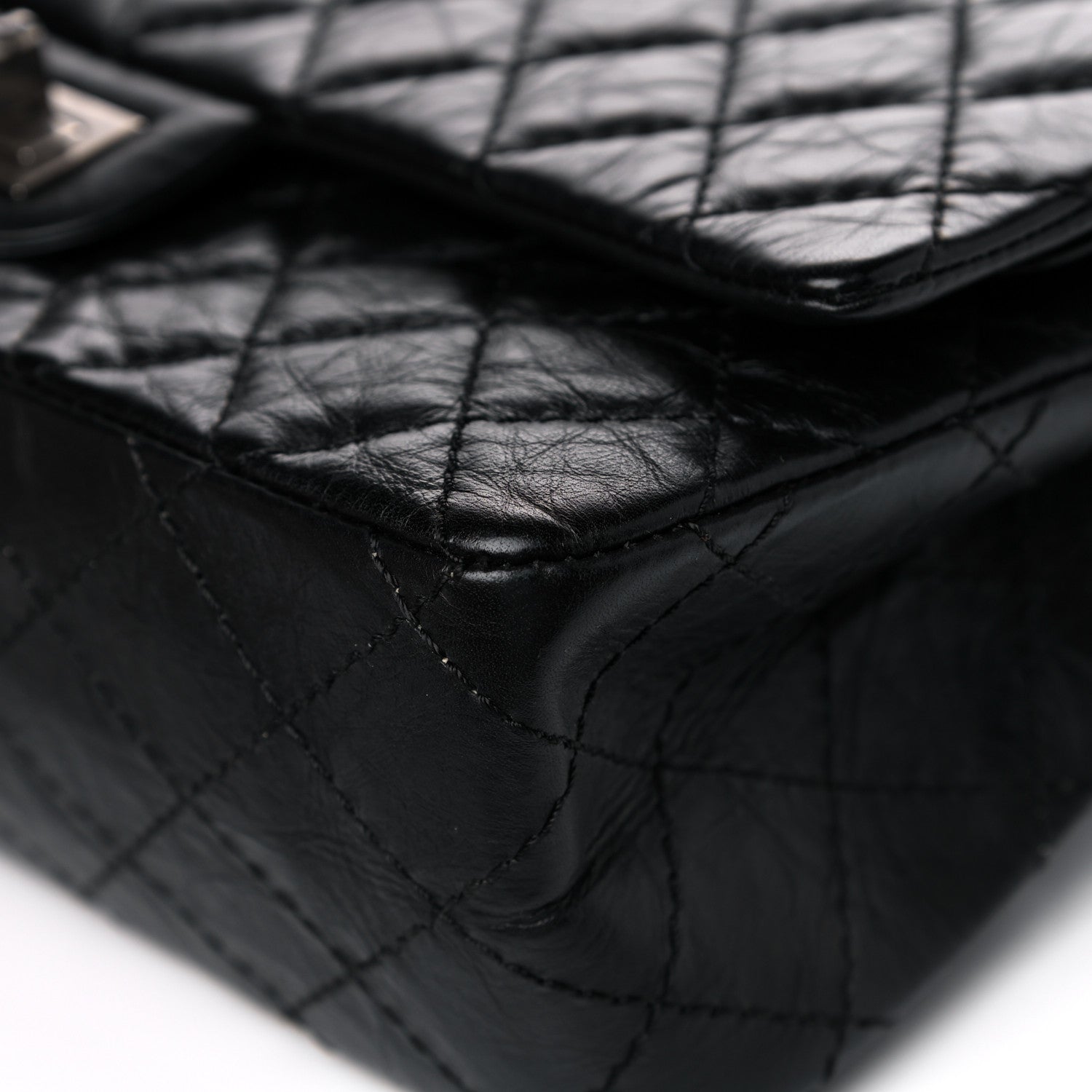 Chanel Aged Calfskin Quilted 2.55 Reissue 225 Flap Black 9 of 16