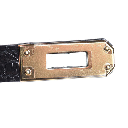 Hermes Shiny Alligator Mini Kelly Sellier 20 Black 25 of 37