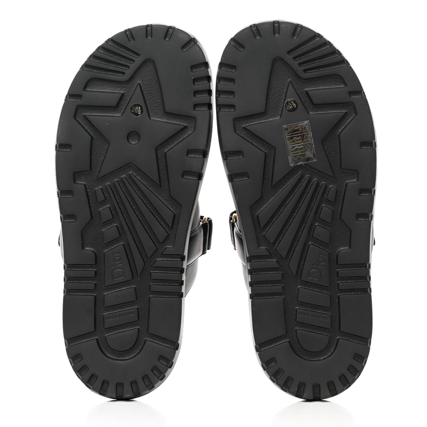 Lambskin Dioract 10mm Slide Sandals 40.5 Black