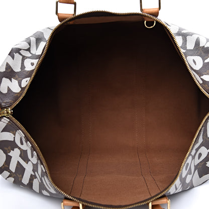 Louis Vuitton Graffiti Keepall 50 Silver 5 of 30