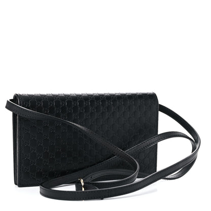 Gucci Microguccissima Crossbody Wallet Black 3 of 11
