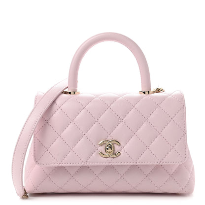 Chanel Caviar Quilted Mini Coco Handle Flap Light Pink 1 of 10