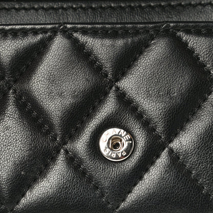 Chanel Lambskin Quilted Flap Card Holder Wallet Black 17 of 18