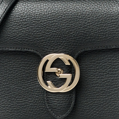 Gucci Dollar Calfskin Small Interlocking G Shoulder Bag Black 9 of 11