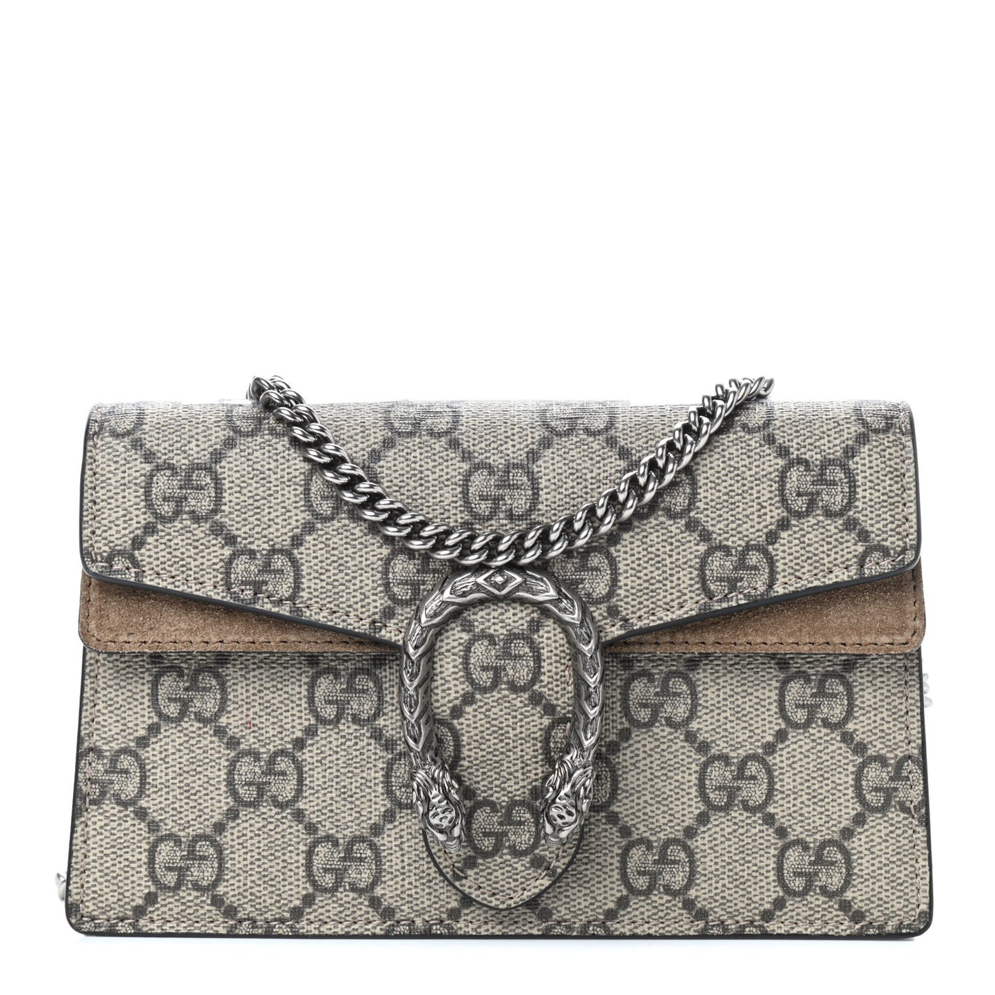 GG Supreme Monogram Super Mini Dionysus Shoulder Bag Taupe