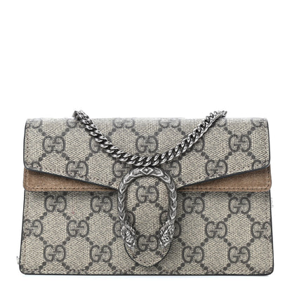 Gucci GG Supreme Monogram Super Mini Dionysus Shoulder Bag Taupe 1 of 8