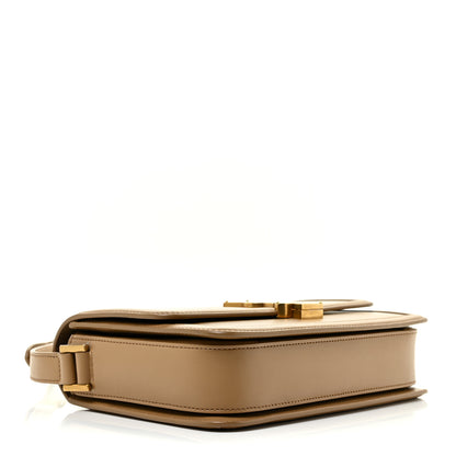 Saint Laurent Box Calfskin Monogram Medium Solferino Satchel Natural Tan 4 of 12