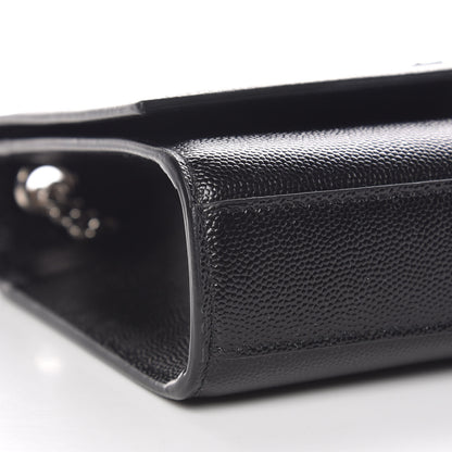 Saint Laurent Grain De Poudre Medium Classic Monogram Kate Satchel Black 8 of 9