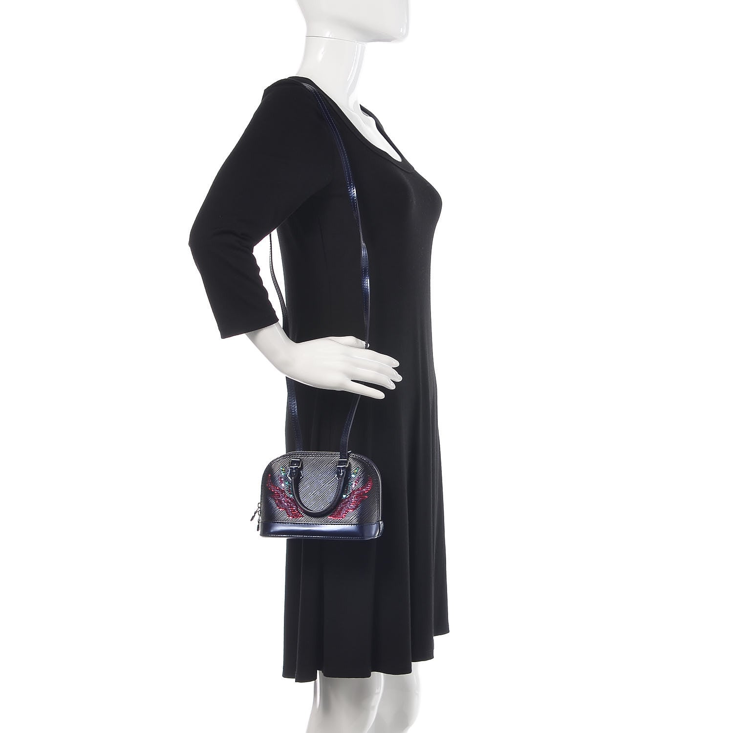 Louis Vuitton Epi Sequins Flame Alma Nano Blue Nuit 2 of 8