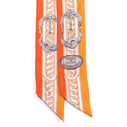 Hermes Silk Bride De Cour Twilly Vermillon Orange 2 of 4