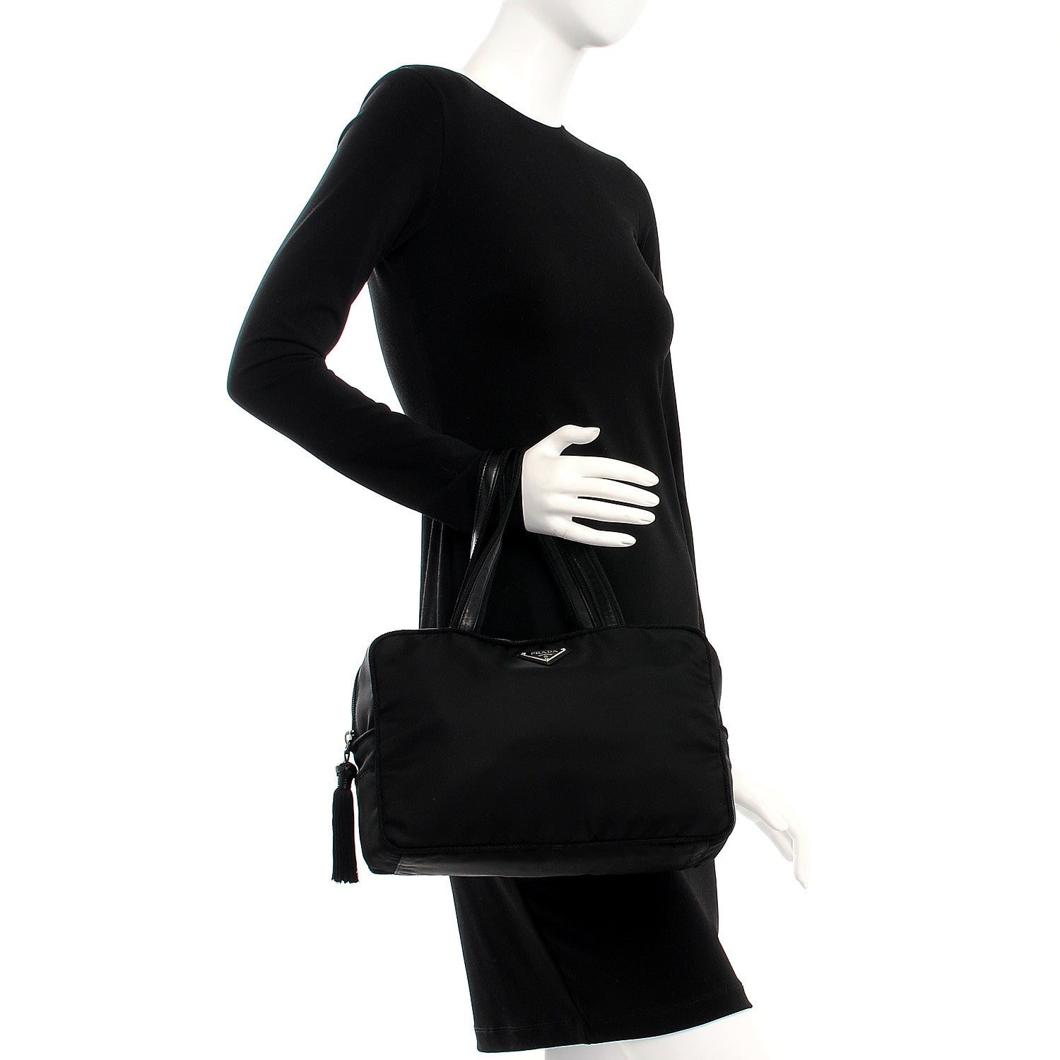 Prada Tessuto Nylon Passama Shoulder Bag Nero Black 3 of 8