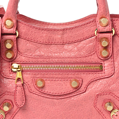 Balenciaga Agneau Giant 12 Gold Hardware Mini City Rose Bombon Raspberry 9 of 11