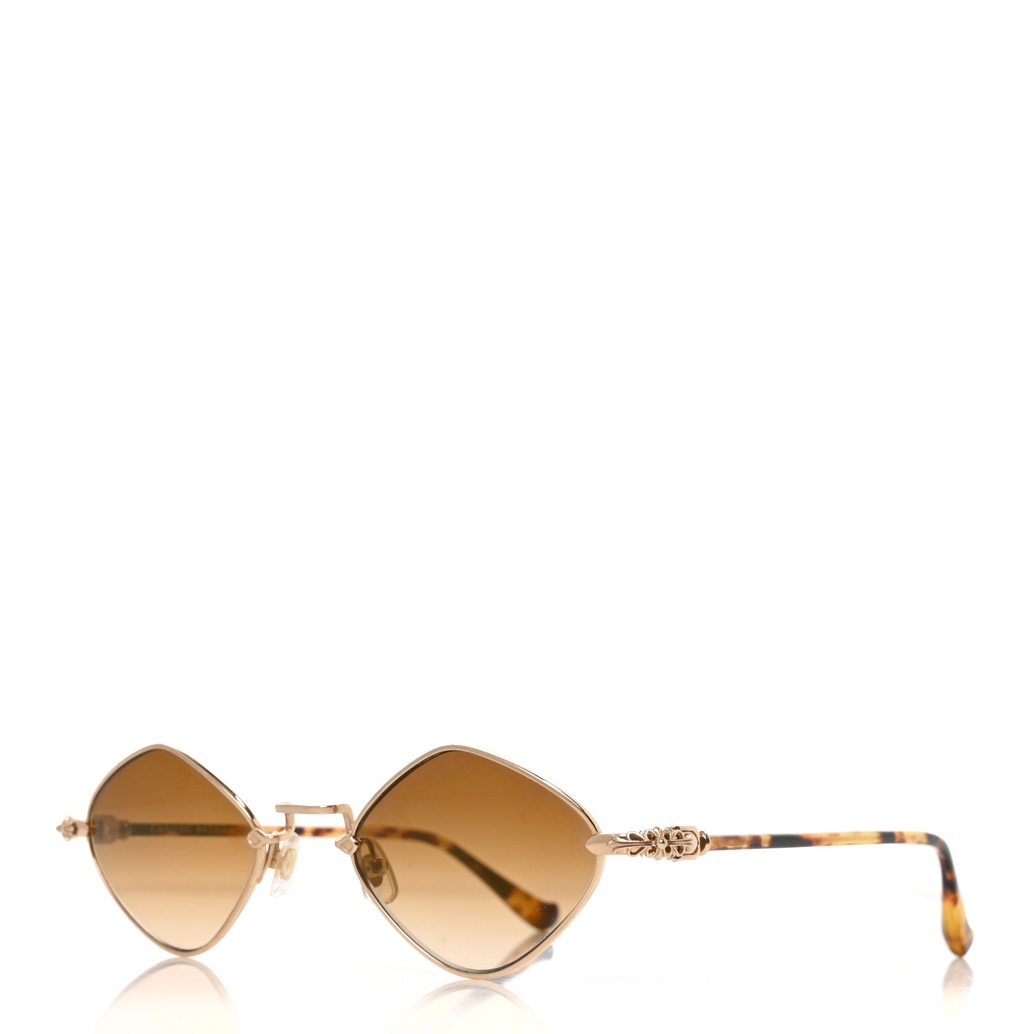 Chrome Hearts Metal Diamond Dog Sunglasses Gold 1 of 6