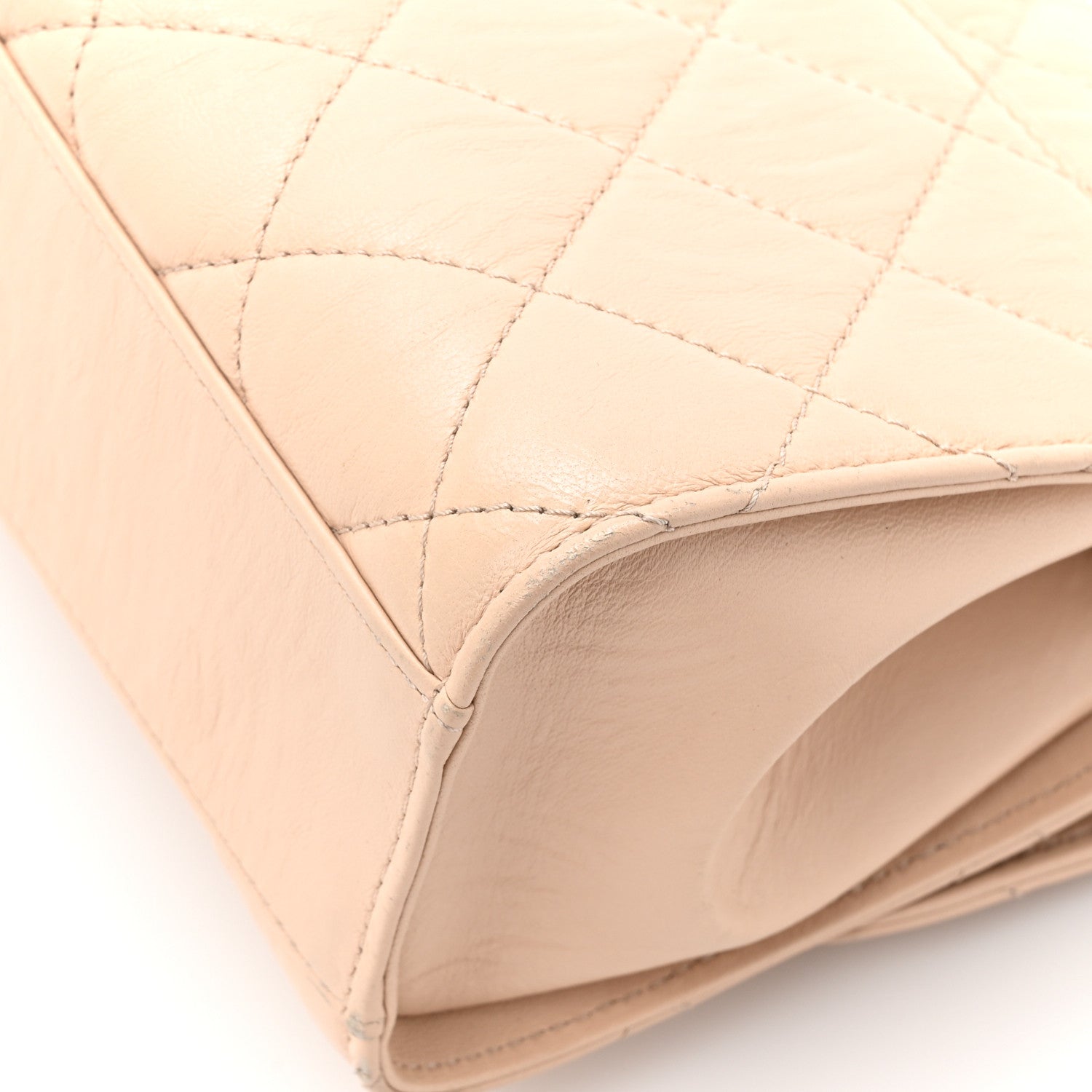 Chanel Crumpled Lambskin Quilted Small CC Links Top Handle Flap Beige 18 of 18