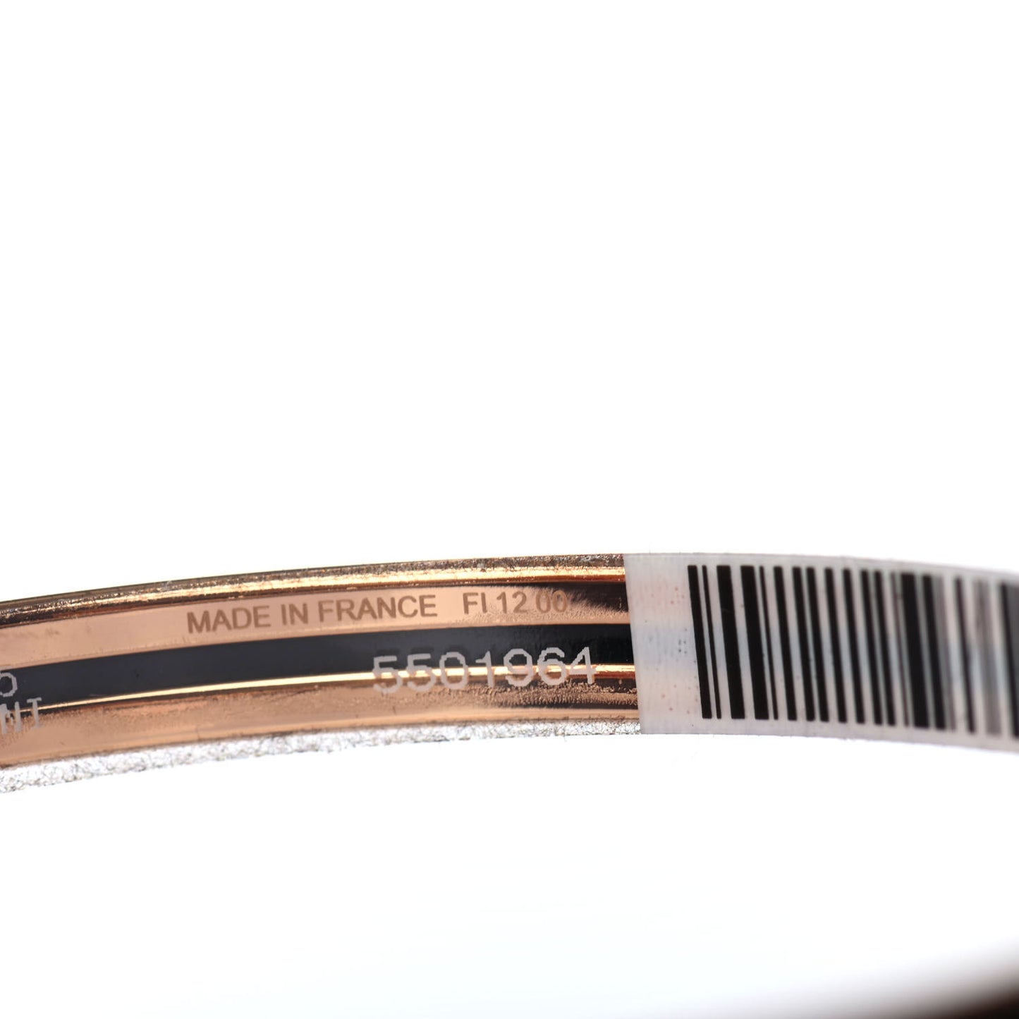 Enamel Printed Extra Narrow Printed Bracelet 65 Black