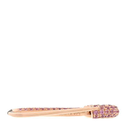 Anita Ko 18K Rose Gold Pink Sapphire Safety Pin Earring 3 of 4