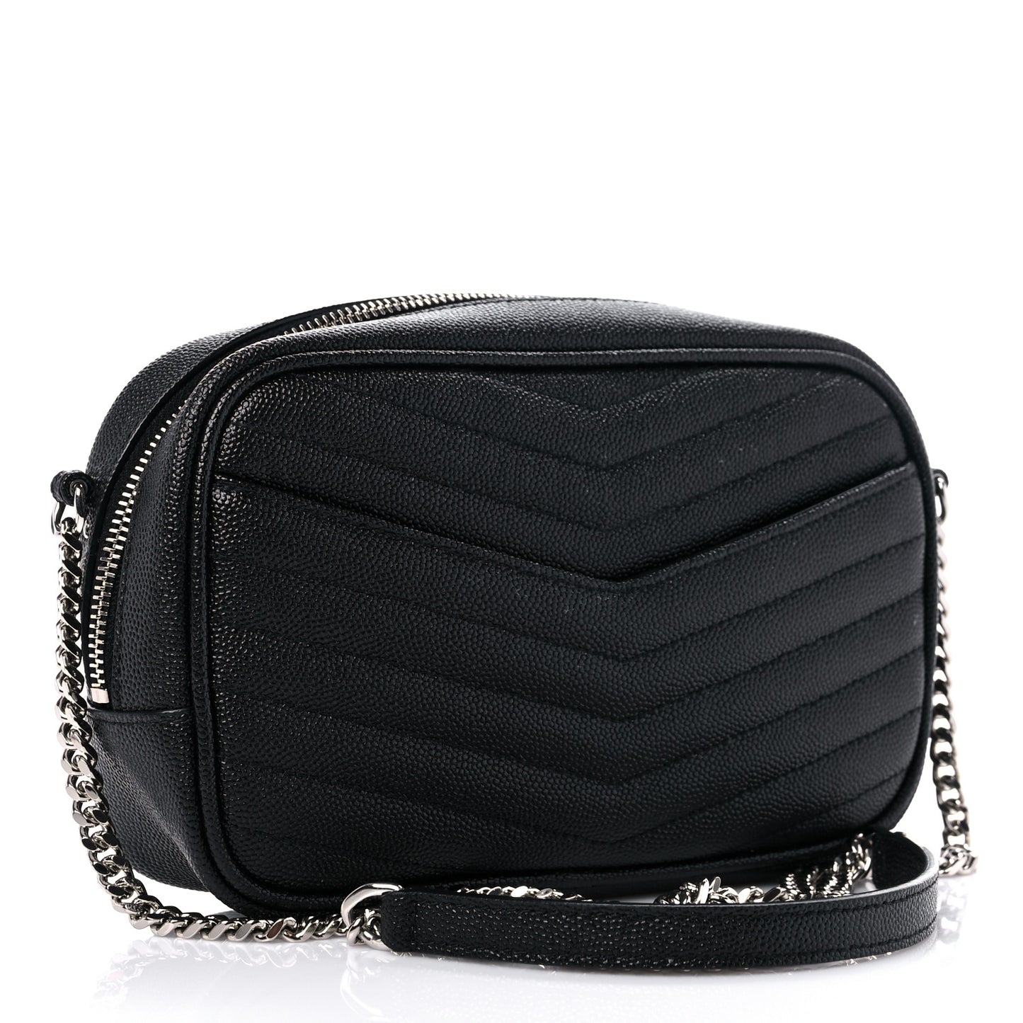 Grain De Poudre Matelasse Monogram Mini Lou Camera Bag Black