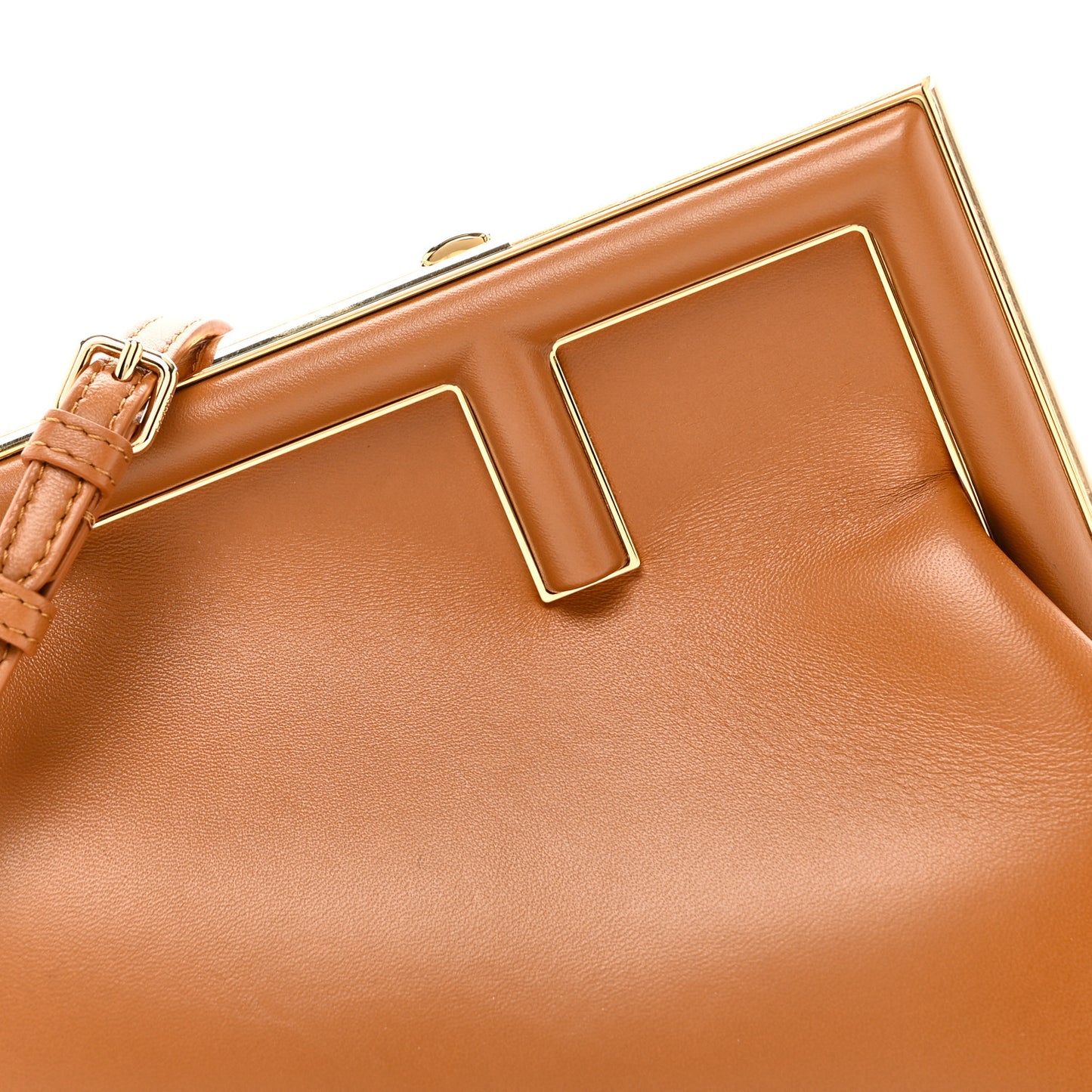 Shiny Nappa Small Fendi First Caramello