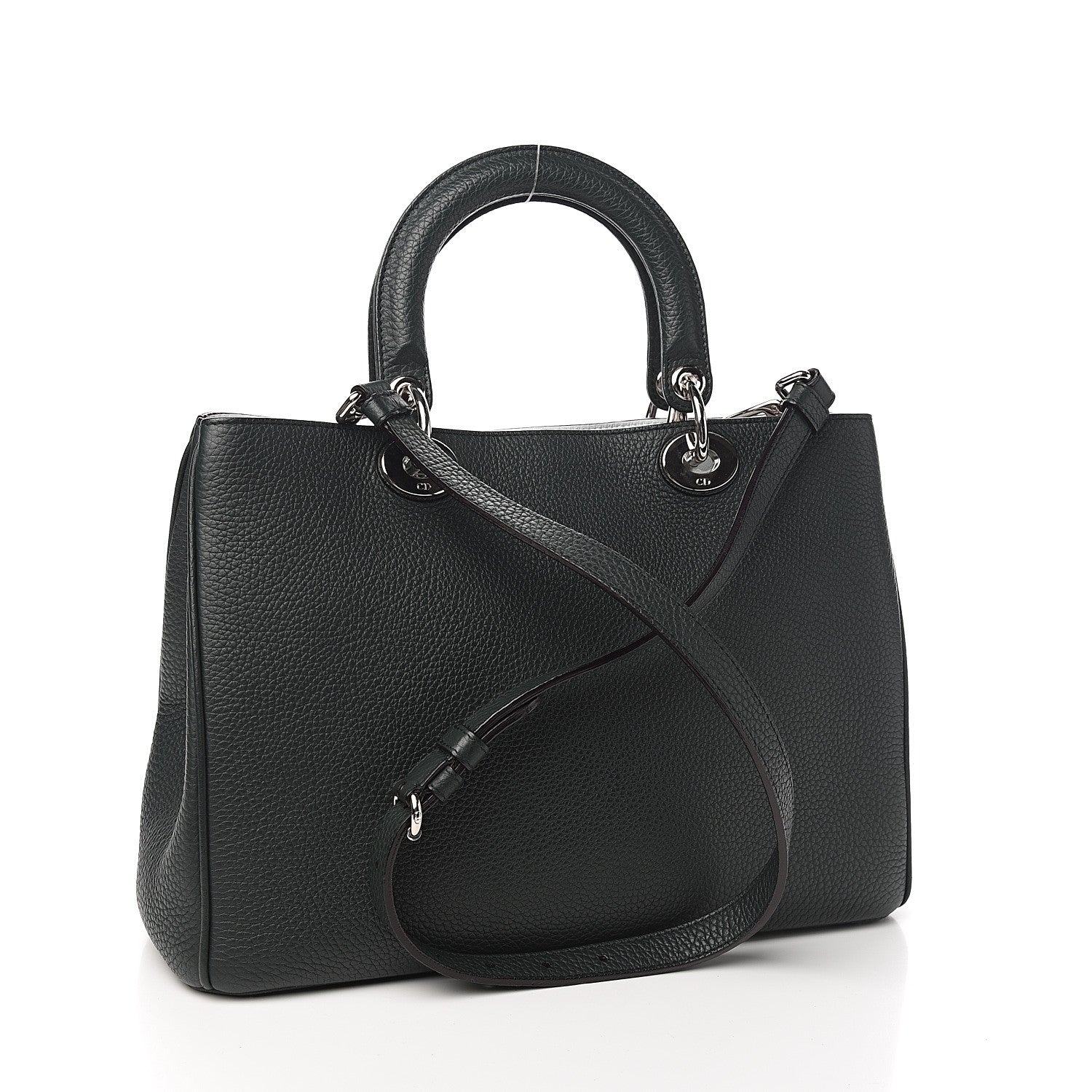 Christian Dior Bullcalf Medium Diorissimo Tote Dark Green 3 of 10
