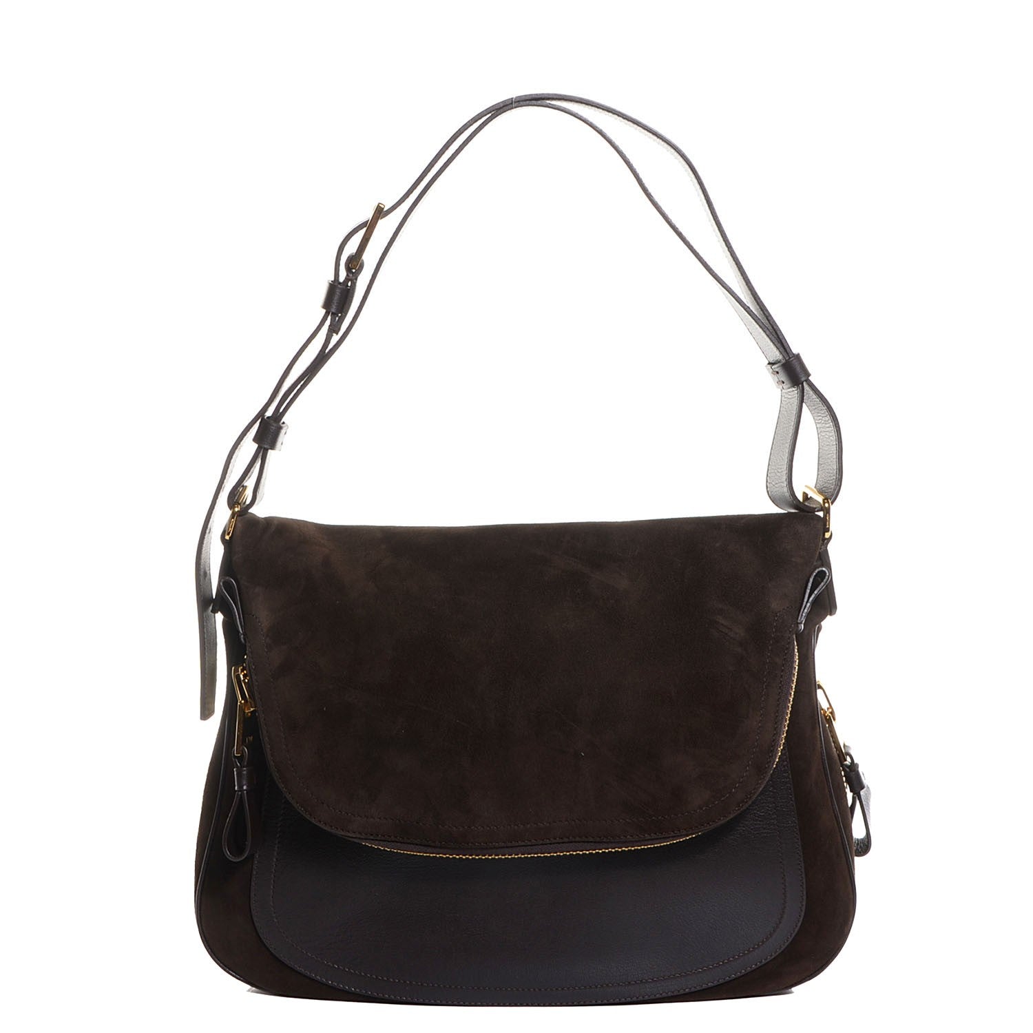 Tom Ford Suede Large Jennifer Bag Dark Brown 1 of 11