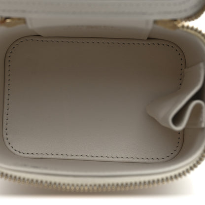 Chanel Caviar Quilted Mini Vanity Case With Chain White 5 of 11
