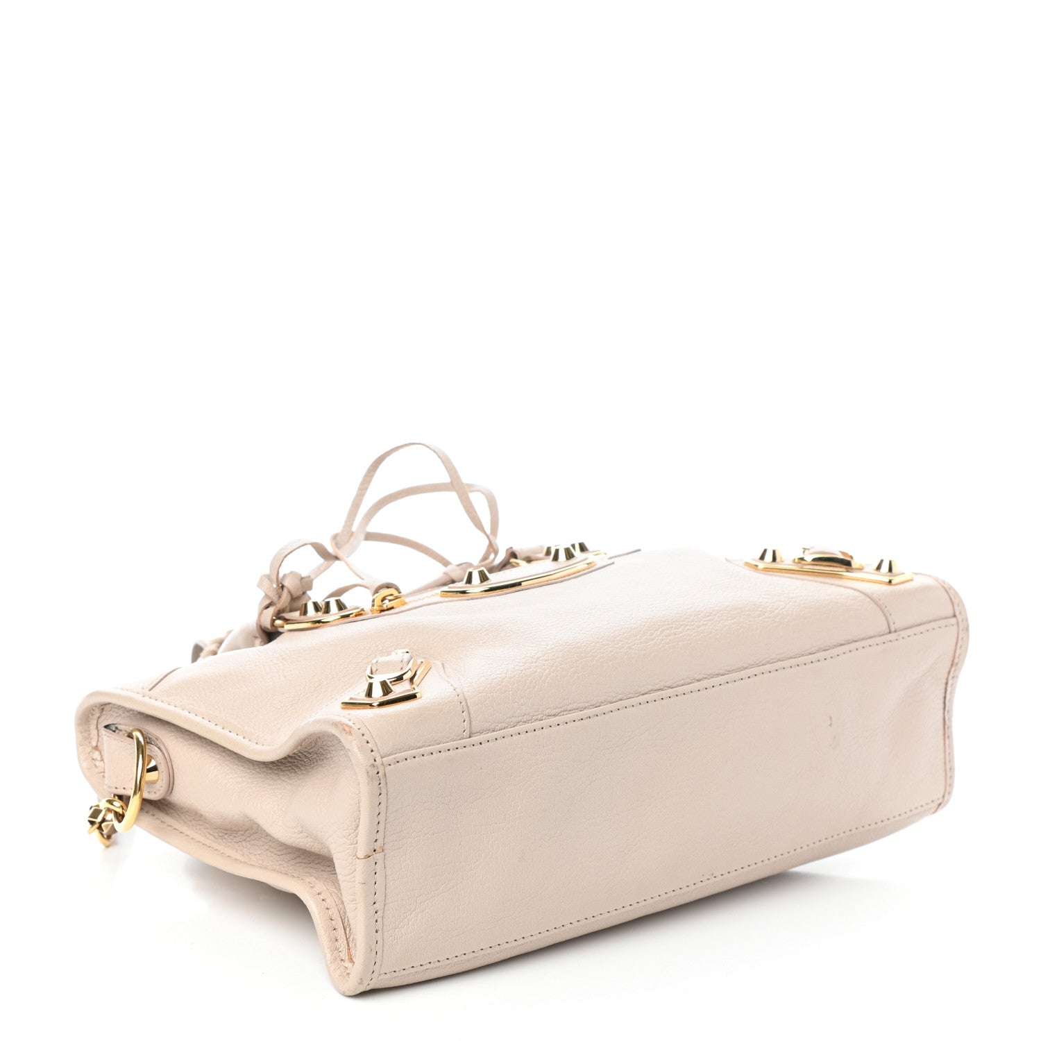 Balenciaga Chevre Gold Metallic Edge Hardware S City Beige Praline 4 of 8