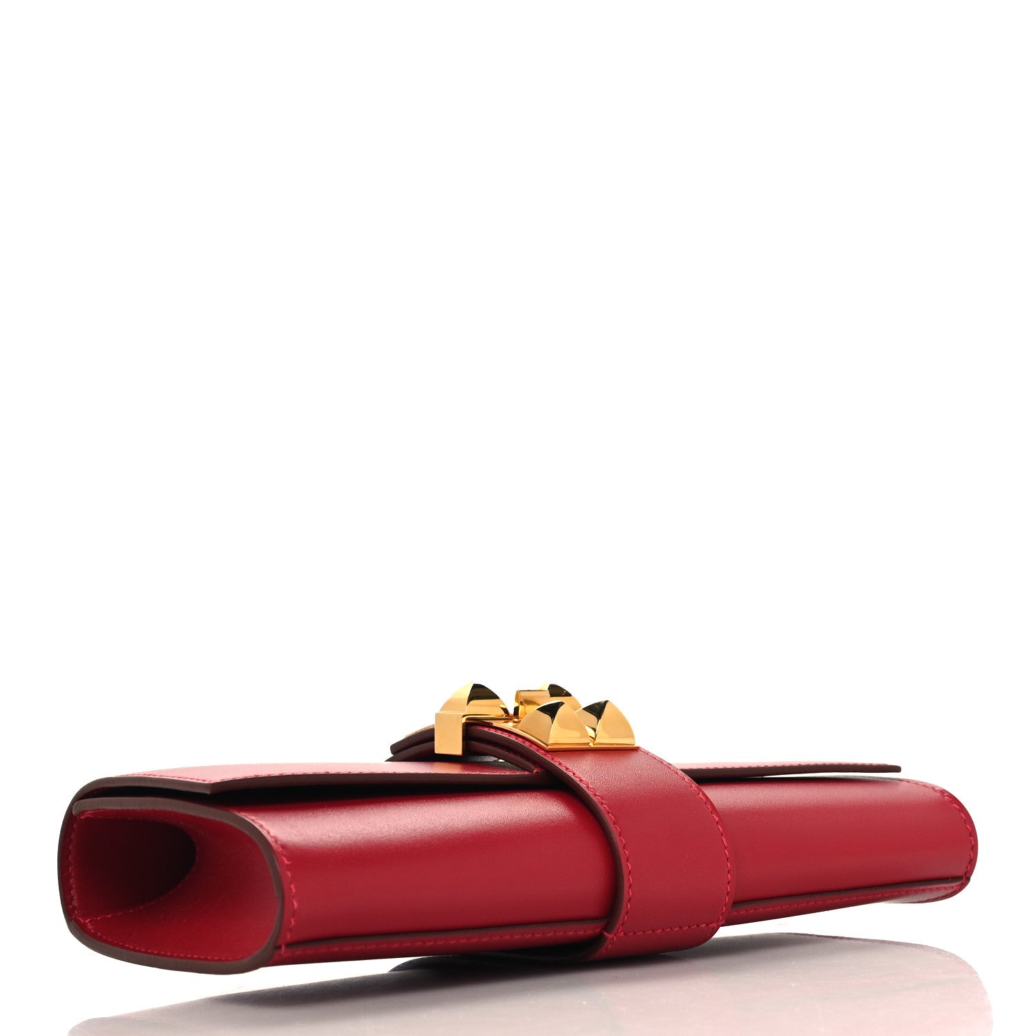 Hermes Tadelakt Medor 23 Clutch Rouge Vif 4 of 11