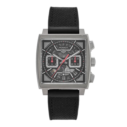 Tag Heuer Titanium Rubber 39mm Monaco Automatic Watch Black CBL2183 1 of 5