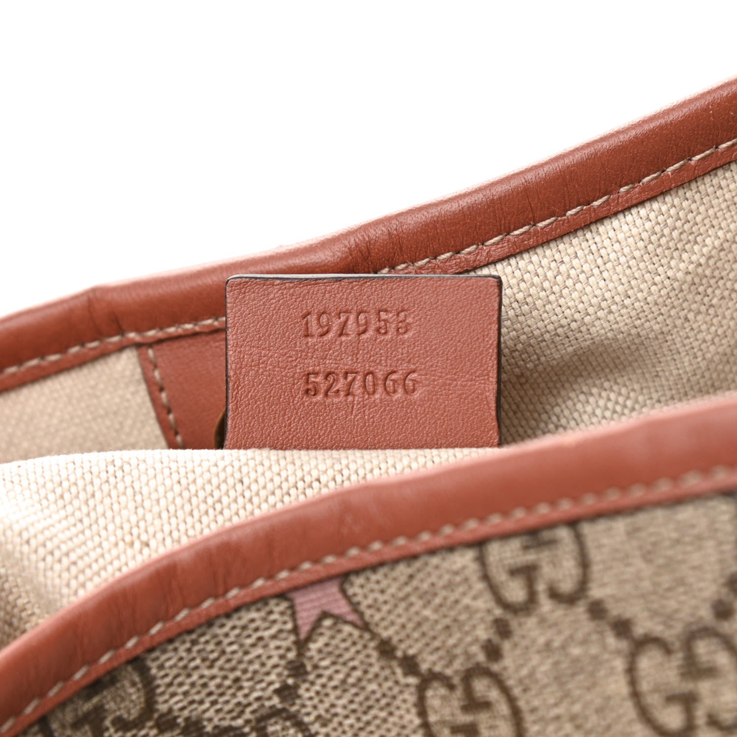 Gucci GG Plus Monogram Stars Medium Joy Tote Beige Pink 7 of 9