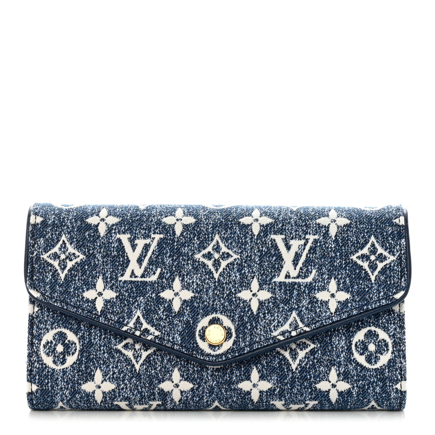 Louis Vuitton Monogram Jacquard Denim Sarah Wallet Bleu 1 of 7