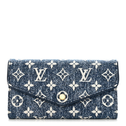 Louis Vuitton Monogram Jacquard Denim Sarah Wallet Bleu 1 of 7