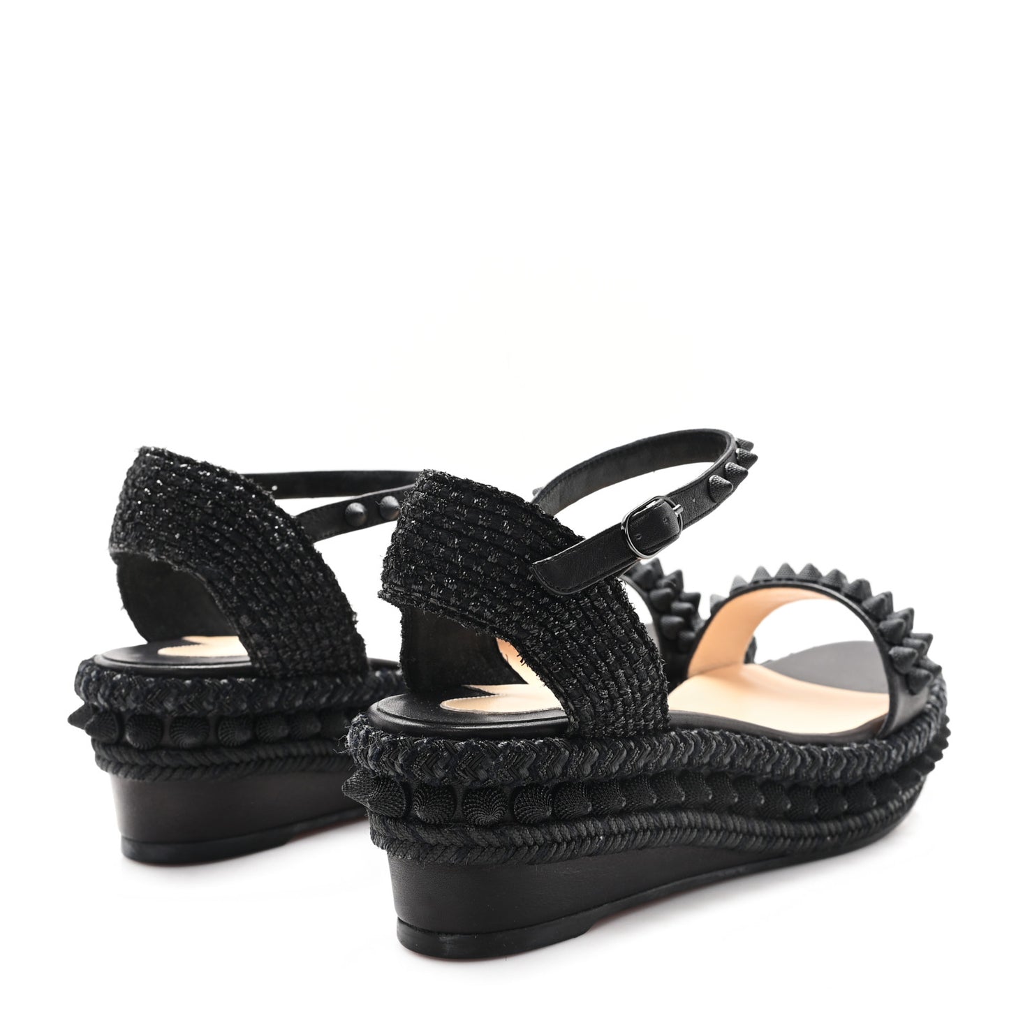 Calfskin Lata 60 Sandals 38 Black