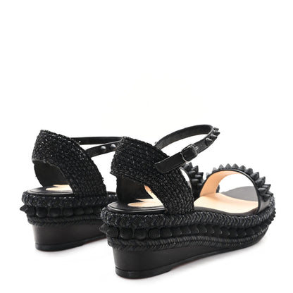 Christian Louboutin Calfskin Lata 60 Sandals 38 Black 5 of 9