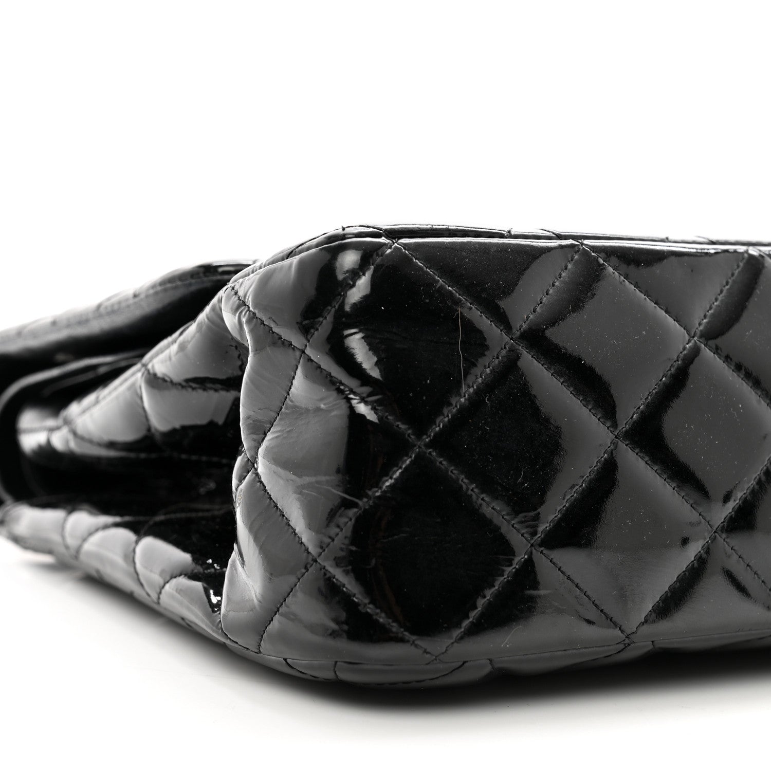 Chanel Patent Quilted Jumbo Double Flap Black 9 of 12