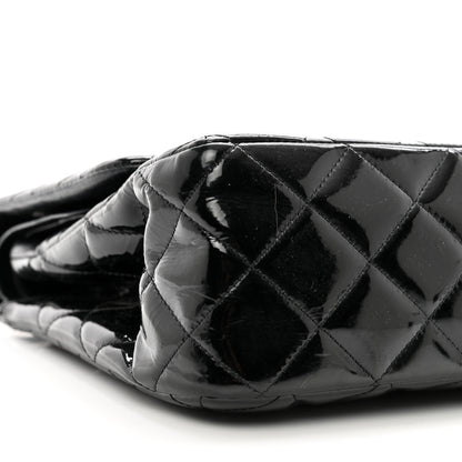 Chanel Patent Quilted Jumbo Double Flap Black 9 of 12