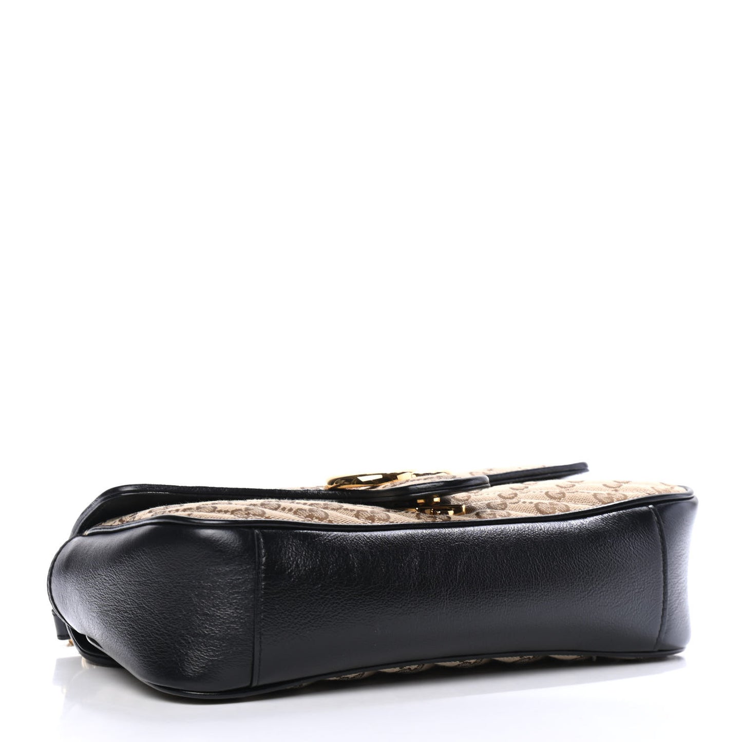 Monogram Matelasse Diagonal Small GG Marmont Shoulder Bag Beige Black
