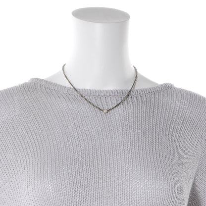 David Yurman Sterling Silver 18K White Gold Diamond Pave Ball Box Chain Necklace 2 of 5