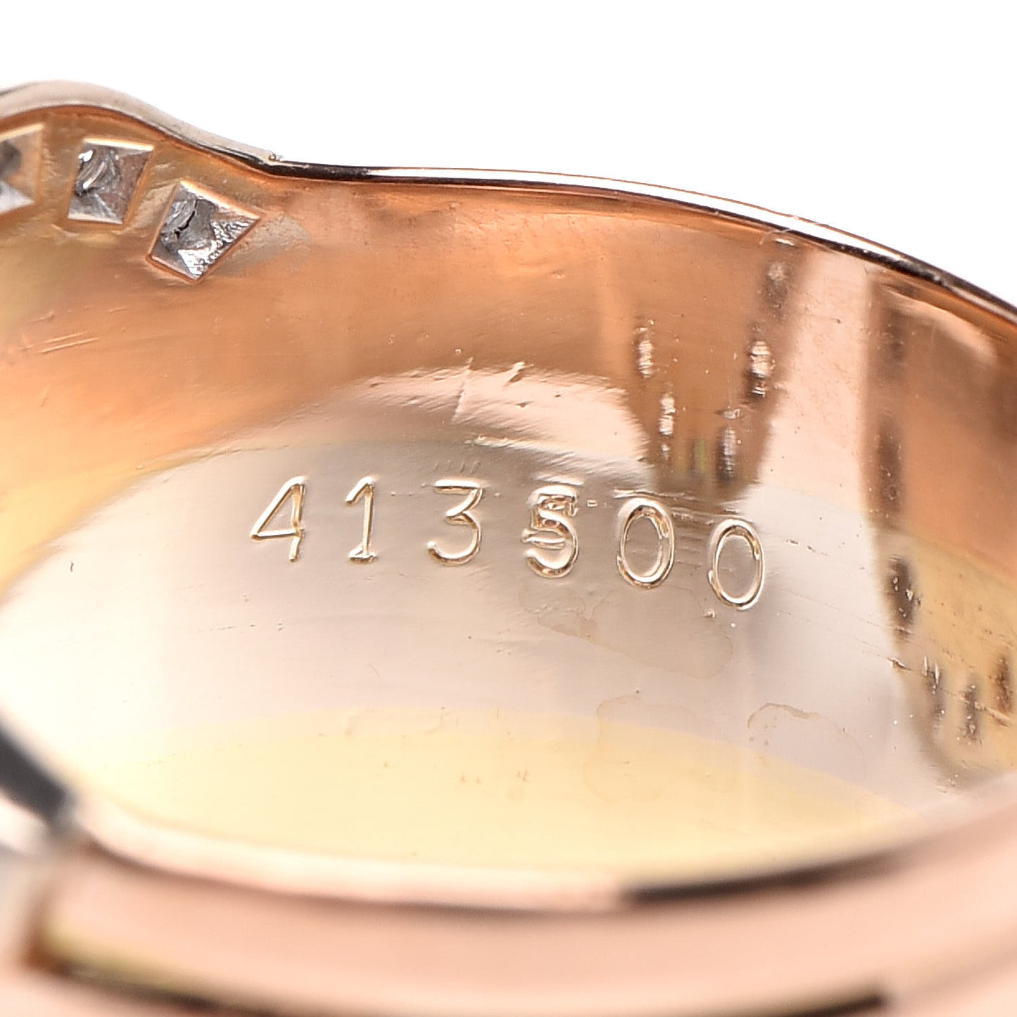 18K Pink Yellow White Gold Diamond 13mm C De Ring 48 4.5