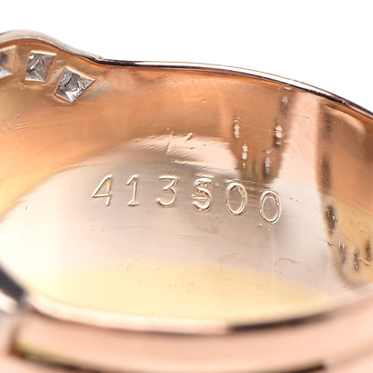 Cartier 18K Pink Yellow White Gold Diamond 13mm C De Ring 48 4.5 5 of 6