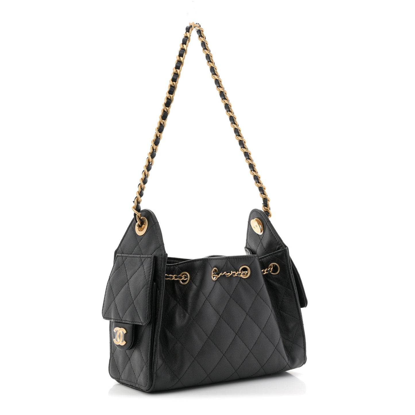 Caviar Quilted Mini Chanel 25 Handbag Black