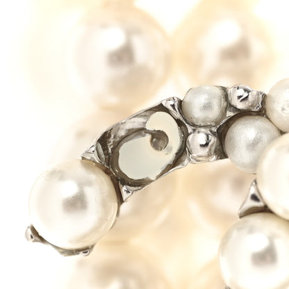 Chanel Pearl Graduated Multi Strand CC Necklace Pearly White 8 of 10