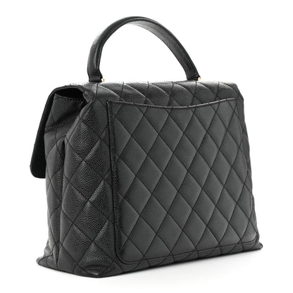 Chanel Caviar Quilted Jumbo Kelly Flap Black 3 of 12