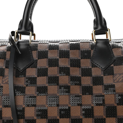 Louis Vuitton Damier Paillettes Speedy 30 Black 7 of 9