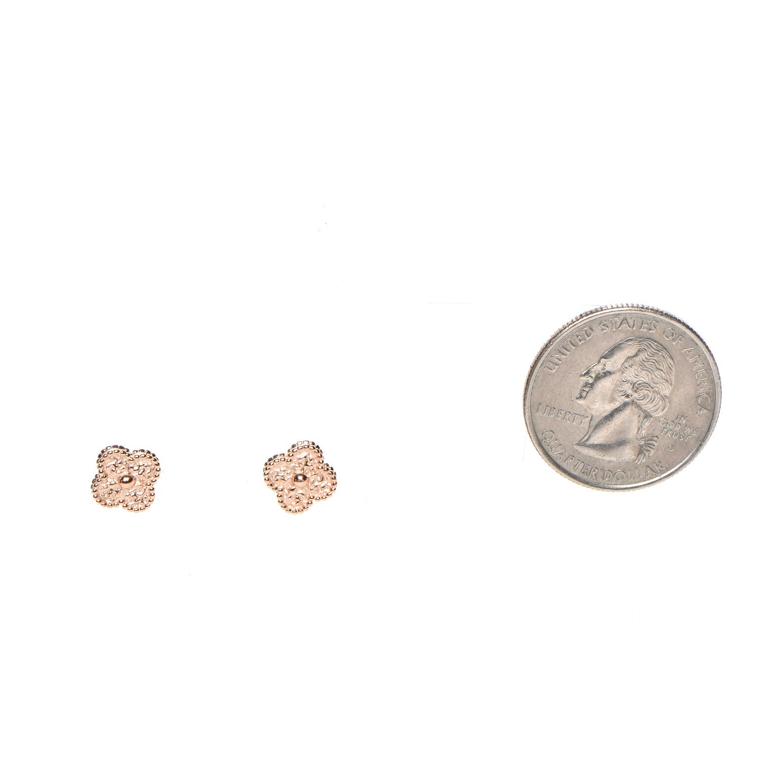 Van Cleef & Arpels 18K Rose Gold Sweet Alhambra Earrings 2 of 5
