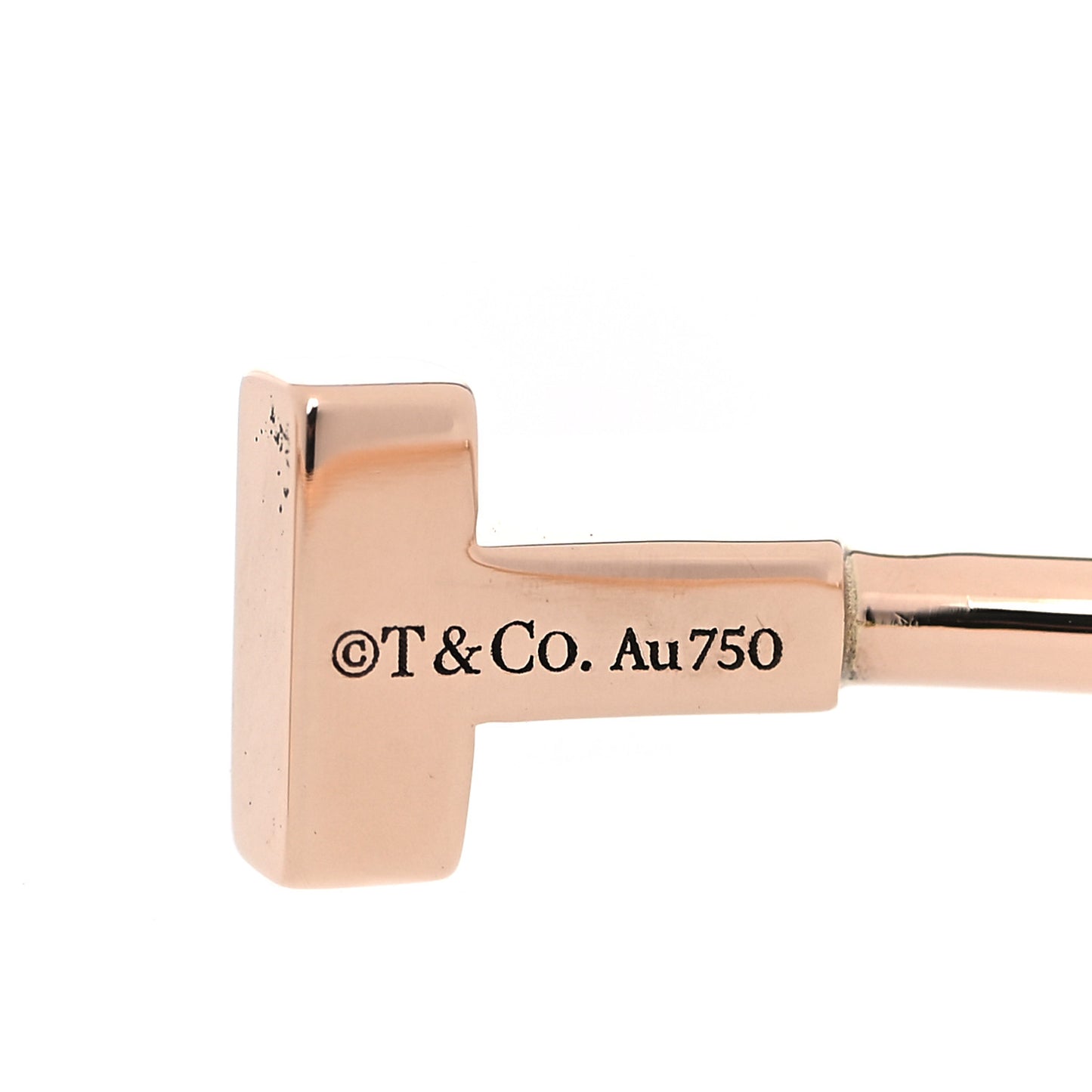 18K Rose Gold Narrow T Wire Bracelet
